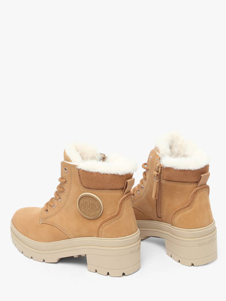 Enkellaarsjes Met Hak Uit Leder Palladium Bruin women 99527254 ander zicht 2